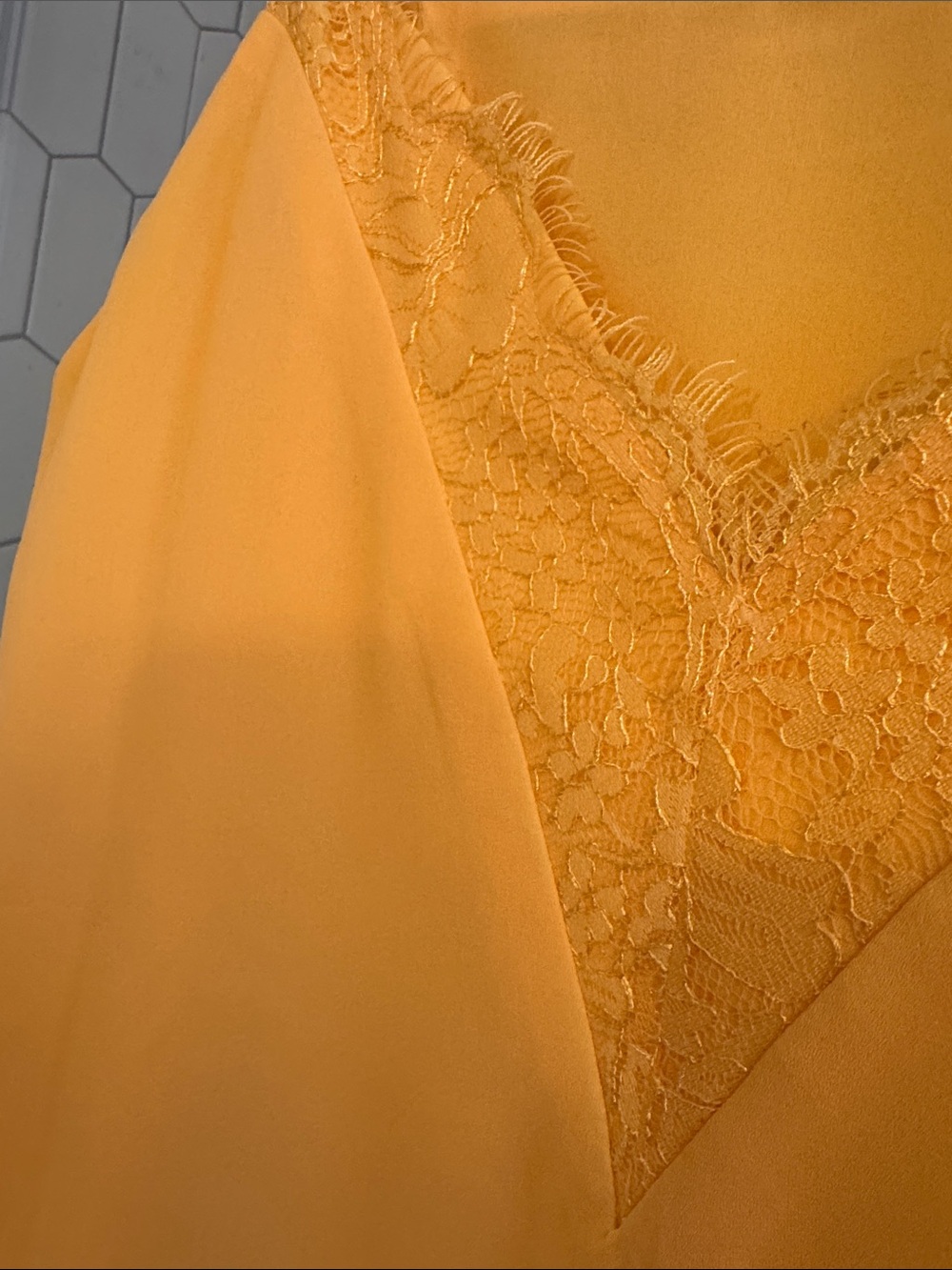 Melrose and Market Bright Yellow Lace-Trim Slip Cami - Picture 4 of 11